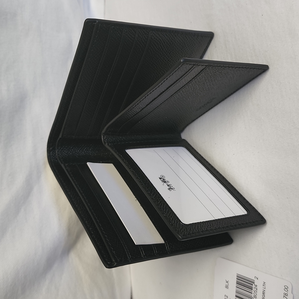 COACH Compact Black WALLET New - Picture 9 of 11